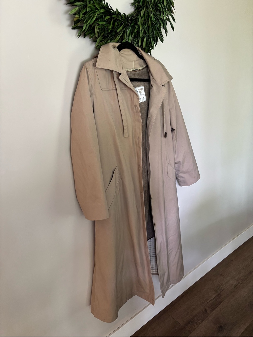 Vtg London Fog Trench Coat Maincoats Removable Faux Fur Liner
